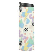 Colorful Abstract Geometric Memphis Style Pattern Thermosbeker (Geroteerd rechts)