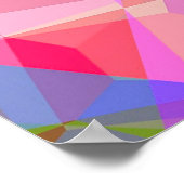 Colorful Abstract Geometric Shapes Prism Pattern Poster (Hoek)