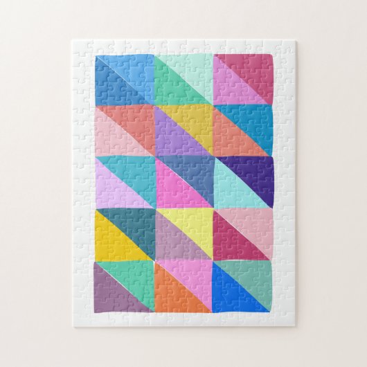 Colorful Abstract Geometric Triangle Patchwork Legpuzzel (Verticaal)