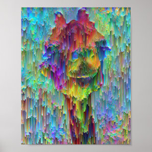 Colorful Abstract Giraffe Poster