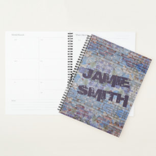 Colorful Abstract Graffiti Wall Street Art Planner