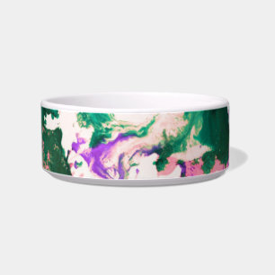 Colorful Abstract Green and Purple Splatter Paint Voerbakje