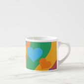 Colorful Abstract Hearts Espresso Mug (Droite)