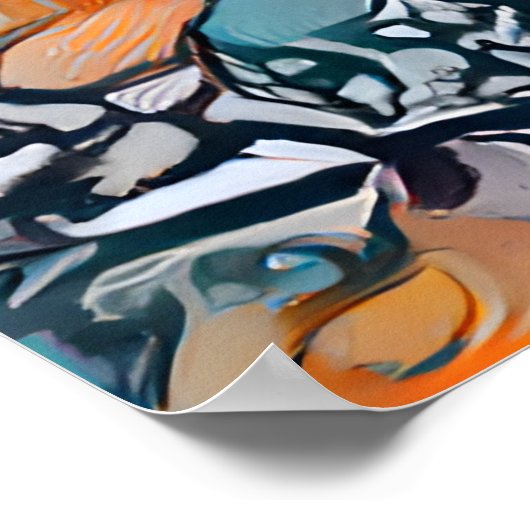 Colorful Abstract Horse Poster (Hoek)