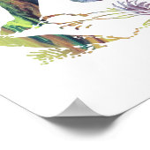 Colorful abstract Kinkajou silhouette Poster (Hoek)