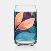 Colorful Abstract Leaves Blikvorm Glas (Voorkant)