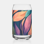 Colorful Abstract Leaves Blikvorm Glas (Achterkant)