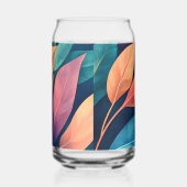 Colorful Abstract Leaves Blikvorm Glas (Rechts)