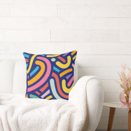 Colorful Abstract Lines Pillow Kussen