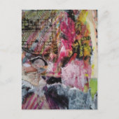 Colorful abstract mixed media collage briefkaart (Voorkant)