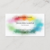 Colorful Abstract Modern Elegant Professional Visitekaartje (Achterkant)