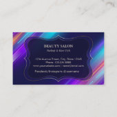 Colorful Abstract Monogram Professional Makeup  Visitekaartje (Achterkant)