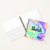 Colorful Abstract Monogram Sketchbook Notitieboek (Binnen)