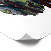 Colorful abstract muskox silhouette poster (Hoek)