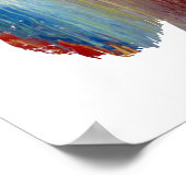 Colorful abstract muskox silhouette poster (Hoek)