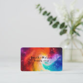 Colorful abstract nebula visitekaartje (Staand voorkant)