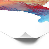 Colorful abstract newfoundland silhouet foto afdruk (Hoek)