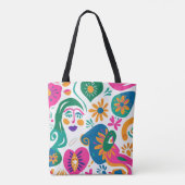 Colorful Abstract Pattern Canvas tas (Achterkant)
