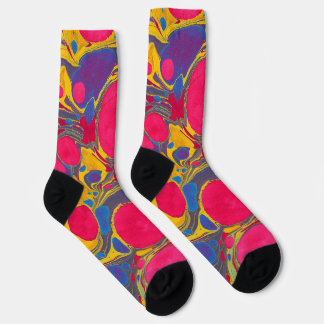 Colorful Abstract Pattern Crew Sock Sokken
