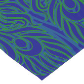 Colorful Abstract Peacock Feathers Korte Tafelloper (Hoek)