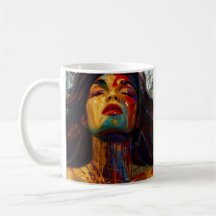 Colorful Abstract portret Koffiemok