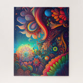 Colorful Abstract Psychedelic Flower Art Legpuzzel (Verticaal)