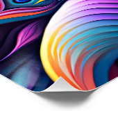 Colorful Abstract Psychedelic Flower Perfect Poster (Hoek)