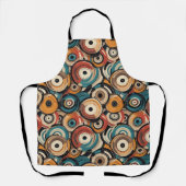 Colorful Abstract Records Apron Schort (Voorkant)