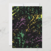 Colorful abstract rustic chic Wedding Invitation Kaart (Achterkant)