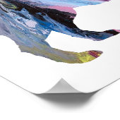 Colorful abstract Schipperke silhouette Poster (Hoek)