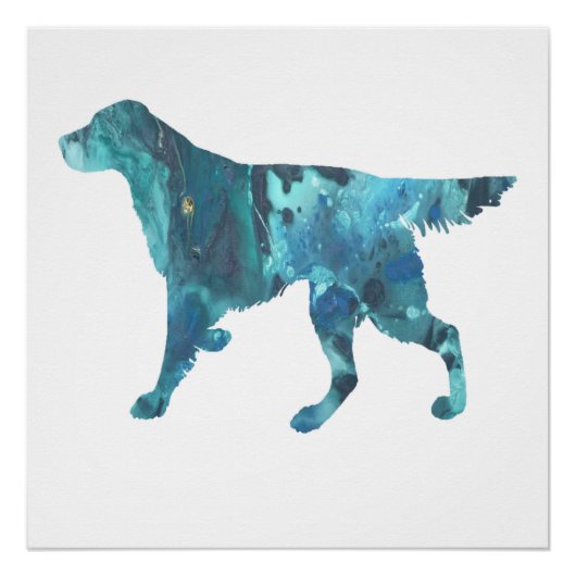 Colorful abstract Setter silhouette Perfect Poster (Voorkant)