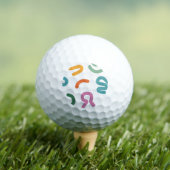 Colorful Abstract Shapes Pattern Golfballen (Insitu Shirt)