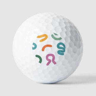 Colorful Abstract Shapes Pattern Golfballen