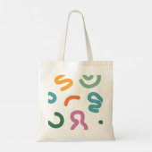 Colorful Abstract Shapes Pattern Tote Bag (Achterkant)