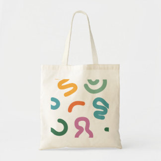 Colorful Abstract Shapes Pattern Tote Bag