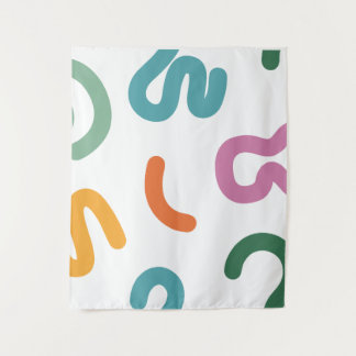 Colorful Abstract Shapes Pattern Wandkleed