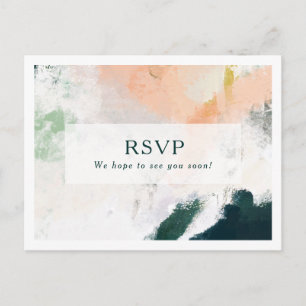 Colorful Abstract Song Request RSVP Briefkaart