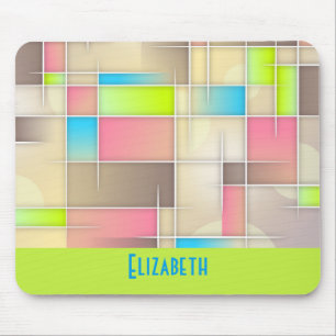 Colorful Abstract Squares Geometric Pattern Muismat