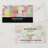 Colorful Abstract Squares Geometric Pattern Visitekaartje (Voorkant / Achterkant)