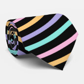 Colorful Abstract Stripes-patroon Stropdas (Opgerold)