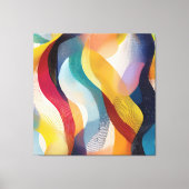 Colorful Abstract Swirly Ribbons Canvas Afdruk (Voorkant)