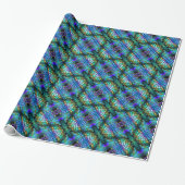 Colorful Abstract Trippy Kaleidoscope Pattern Cadeaupapier (Uitgerold)