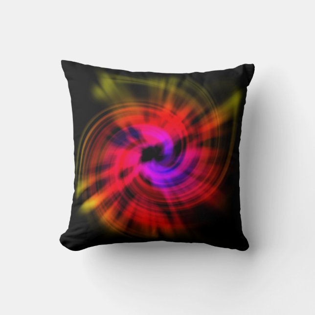 Colorful Abstract Twirl Pillow Kussen (Voorkant)