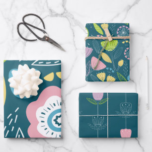 Colorful Abstract ventilatorpatroon Inpakpapier Vel