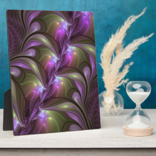 Colorful Abstract Violet Paars Khaki Fractal Art Fotoplaat