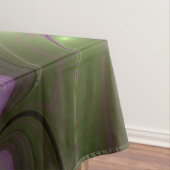 Colorful Abstract Violet Paars Khaki Fractal Art Tafelkleed (Voorbeeld)