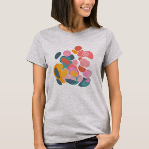Colorful Abstract vormen Collage Uniek ontwerp T-shirt