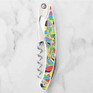 Colorful Abstract Waiter Kurkentrekker Multicolore