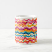 Colorful Abstract Wave Koffiemok (Center)
