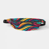 Colorful Abstract Wave Patroon Heuptasje (Voorkant)